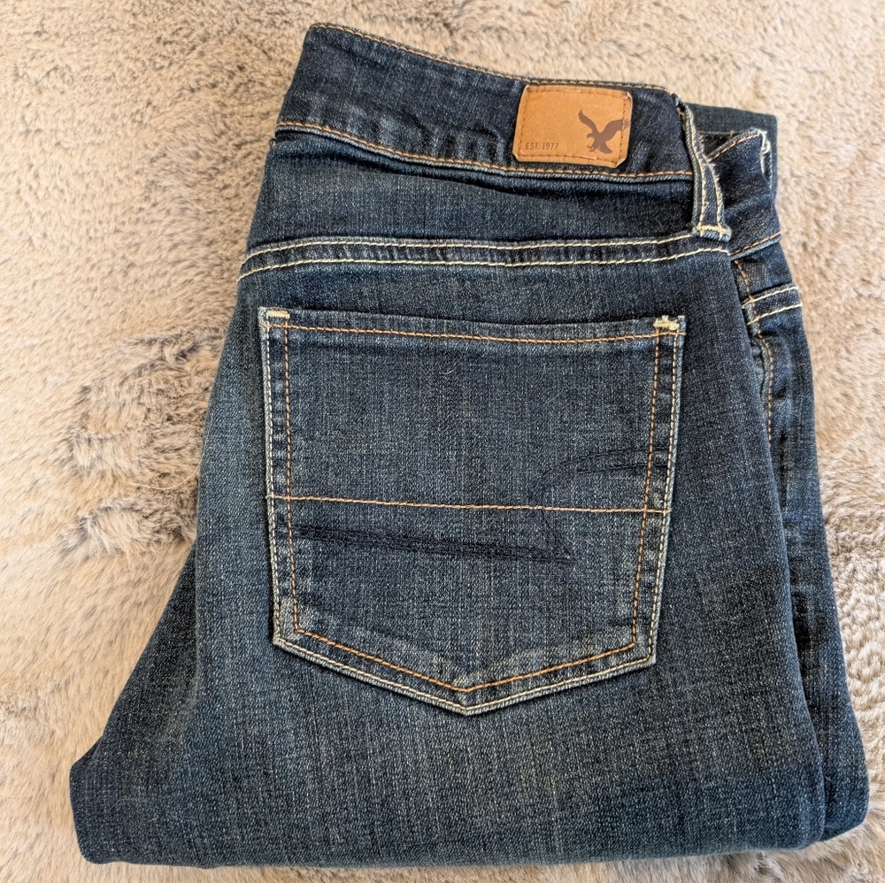 American Eagle Outfitters Dark Blue Women's Jeans Super Skinny Size 4